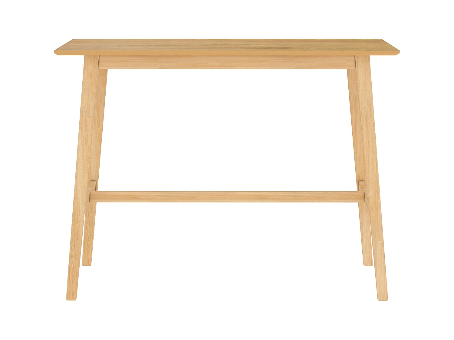 Table de bar rectangulaire 4 personnes en bois clair naturel 120 cm - Buvette