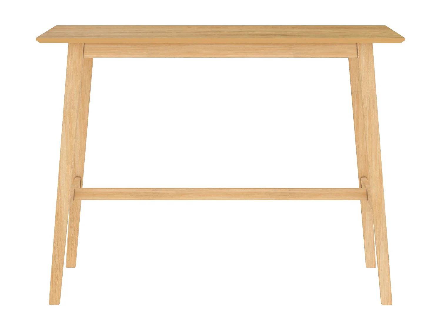 Table de bar rectangulaire 4 personnes en bois clair naturel 120 cm - Buvette