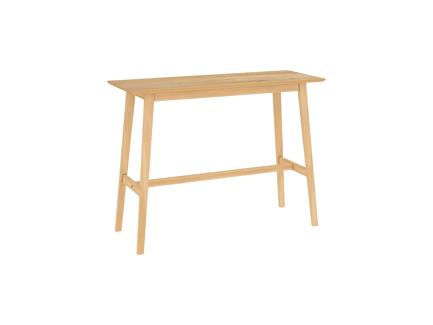 Table de bar rectangulaire 4 personnes en bois clair naturel 120 cm - Buvette