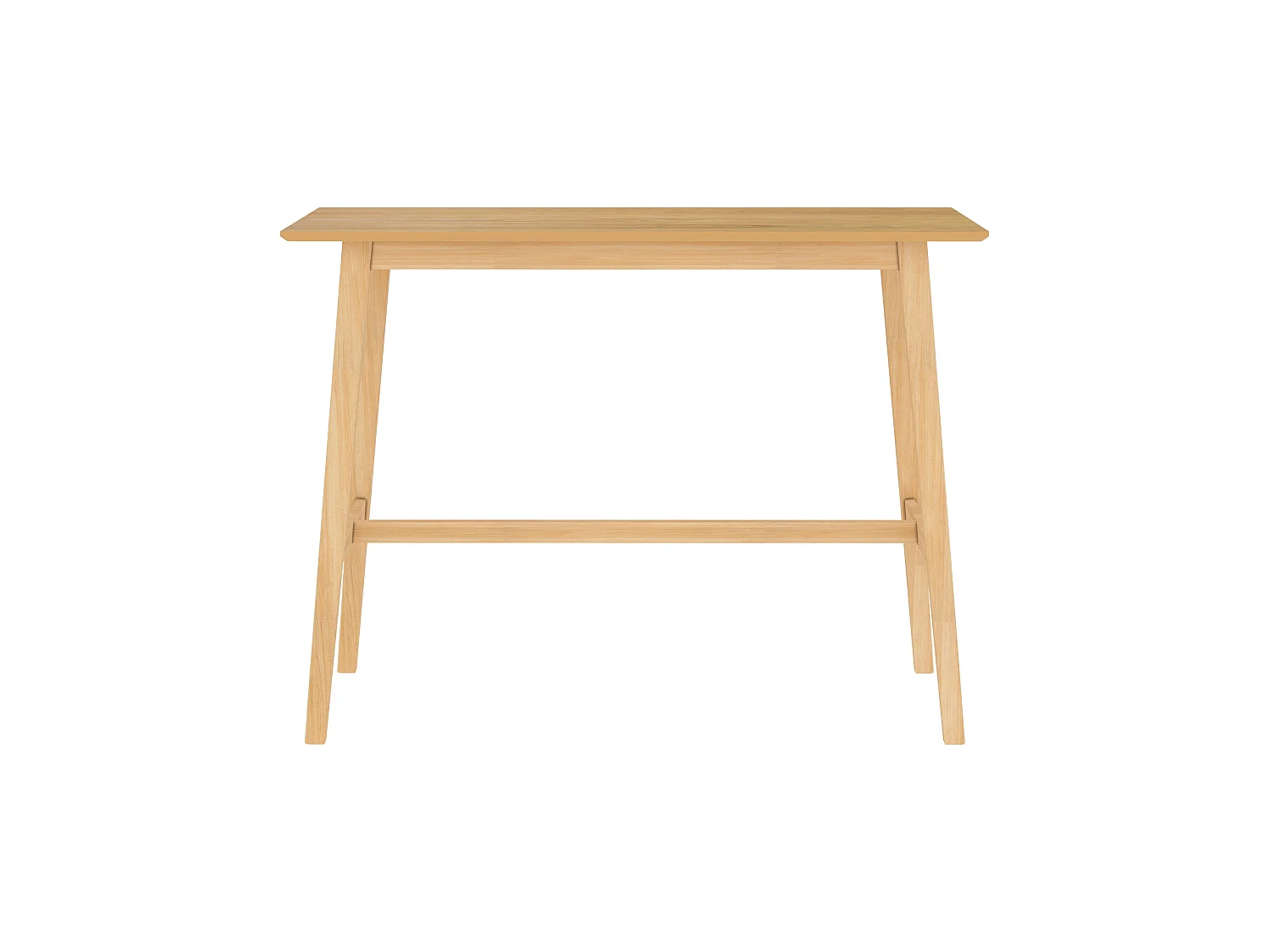 Table de bar rectangulaire 4 personnes en bois clair naturel 120 cm - Buvette