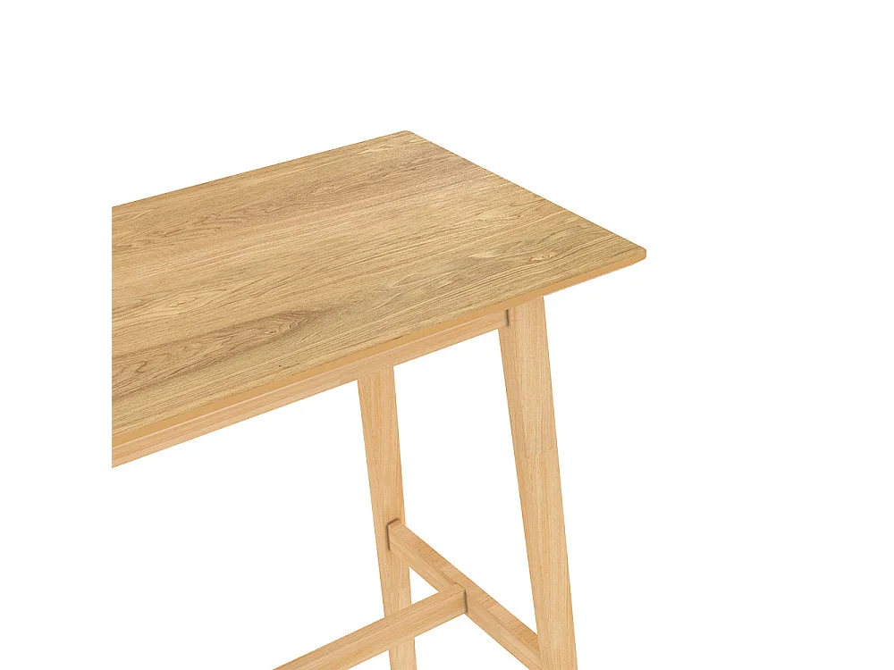 Table de bar rectangulaire 4 personnes en bois clair naturel 120 cm - Buvette
