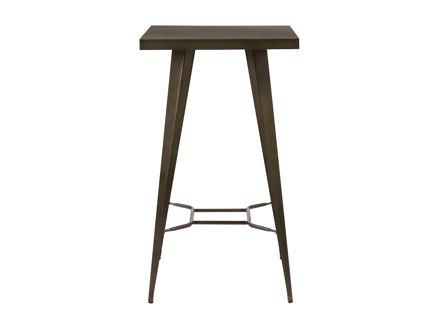 Mesa de bar cuadrada de metal gris, 2 personas - Indus