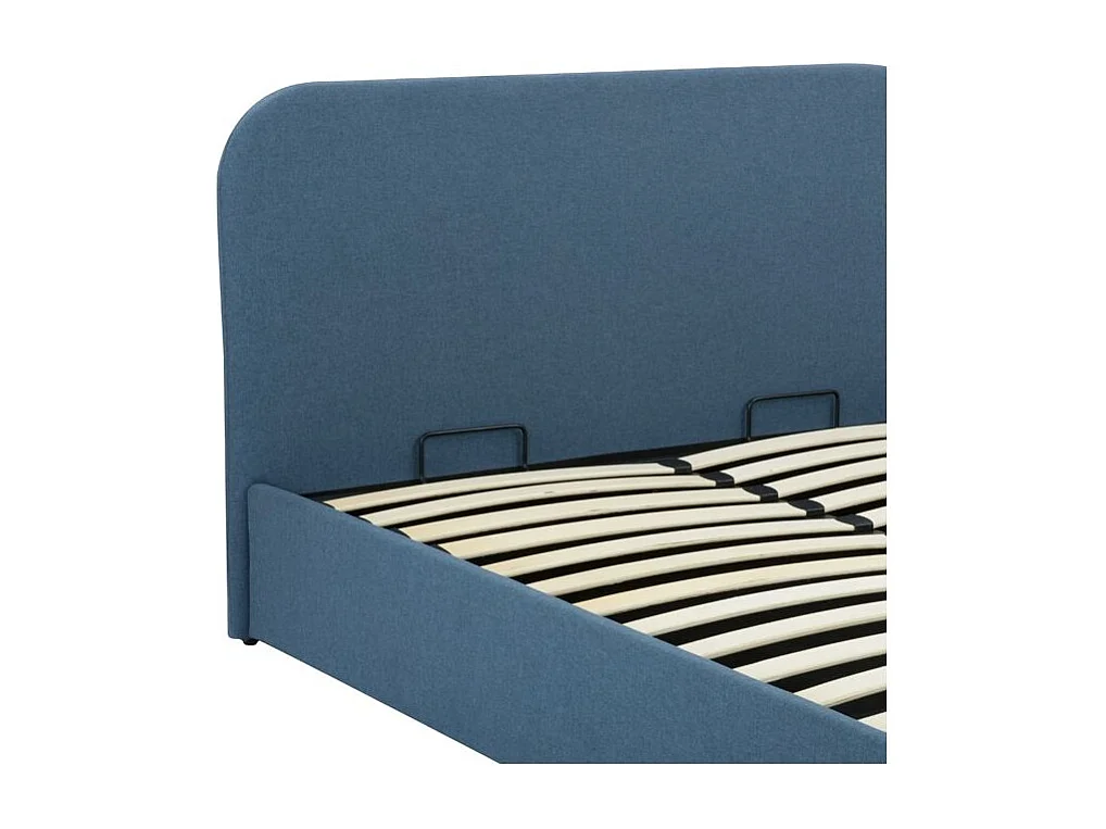 Letto contenitore 160x200 cm in tessuto blu - Tilly
