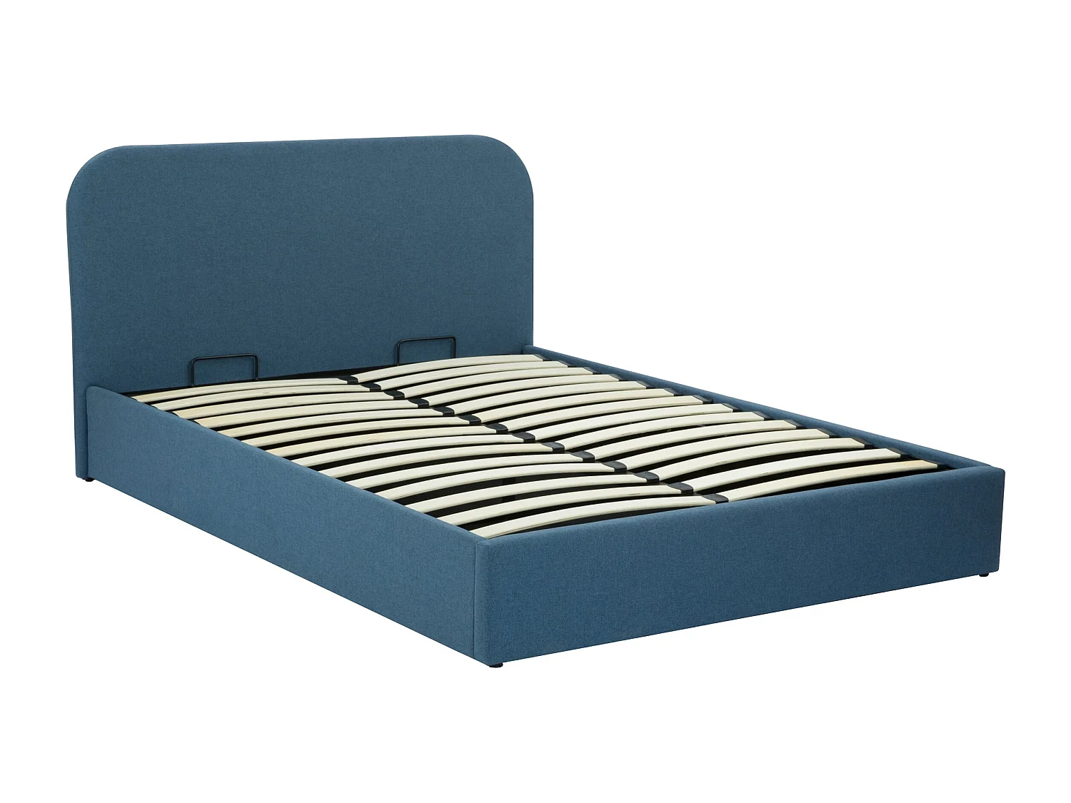 Letto contenitore 160x200 cm in tessuto blu - Tilly