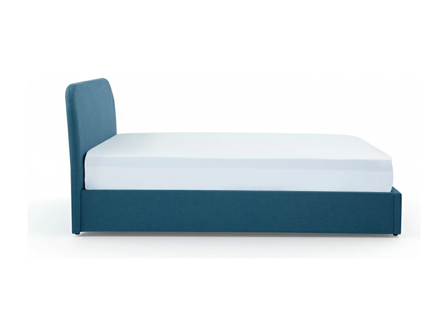 Letto contenitore 160x200 cm in tessuto blu - Tilly