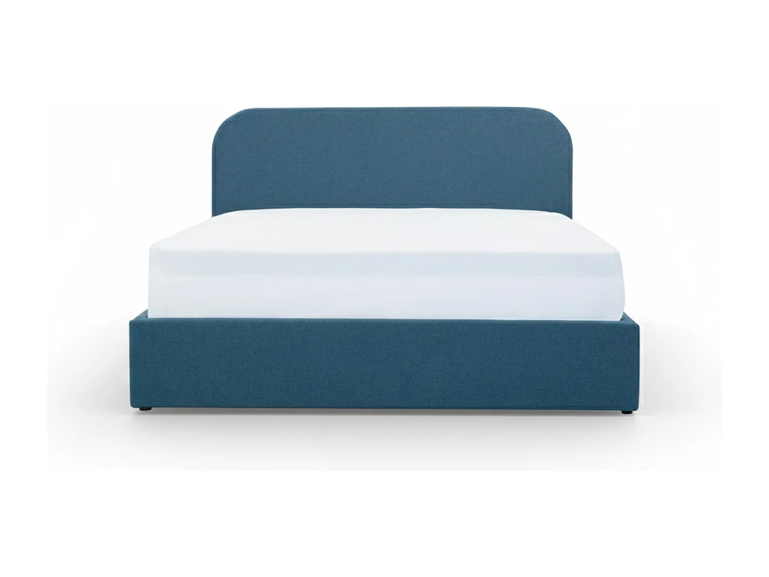 Letto contenitore 160x200 cm in tessuto blu - Tilly