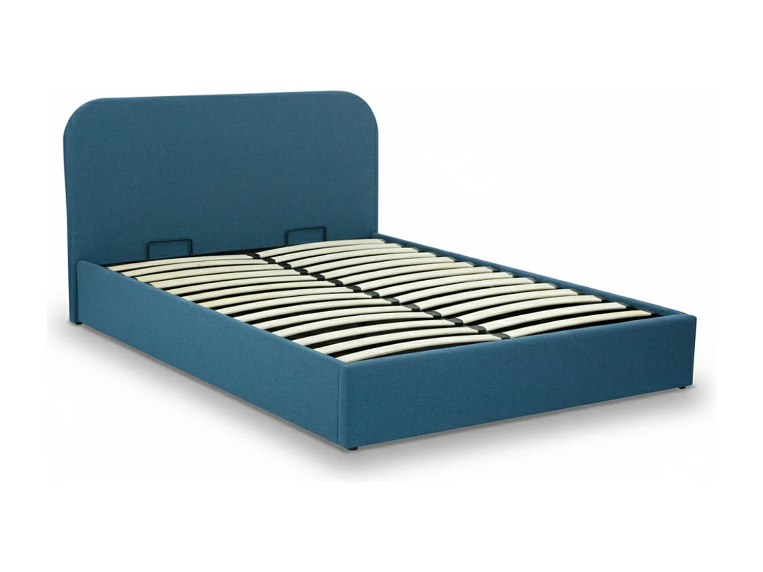 Letto contenitore 160x200 cm in tessuto blu - Tilly