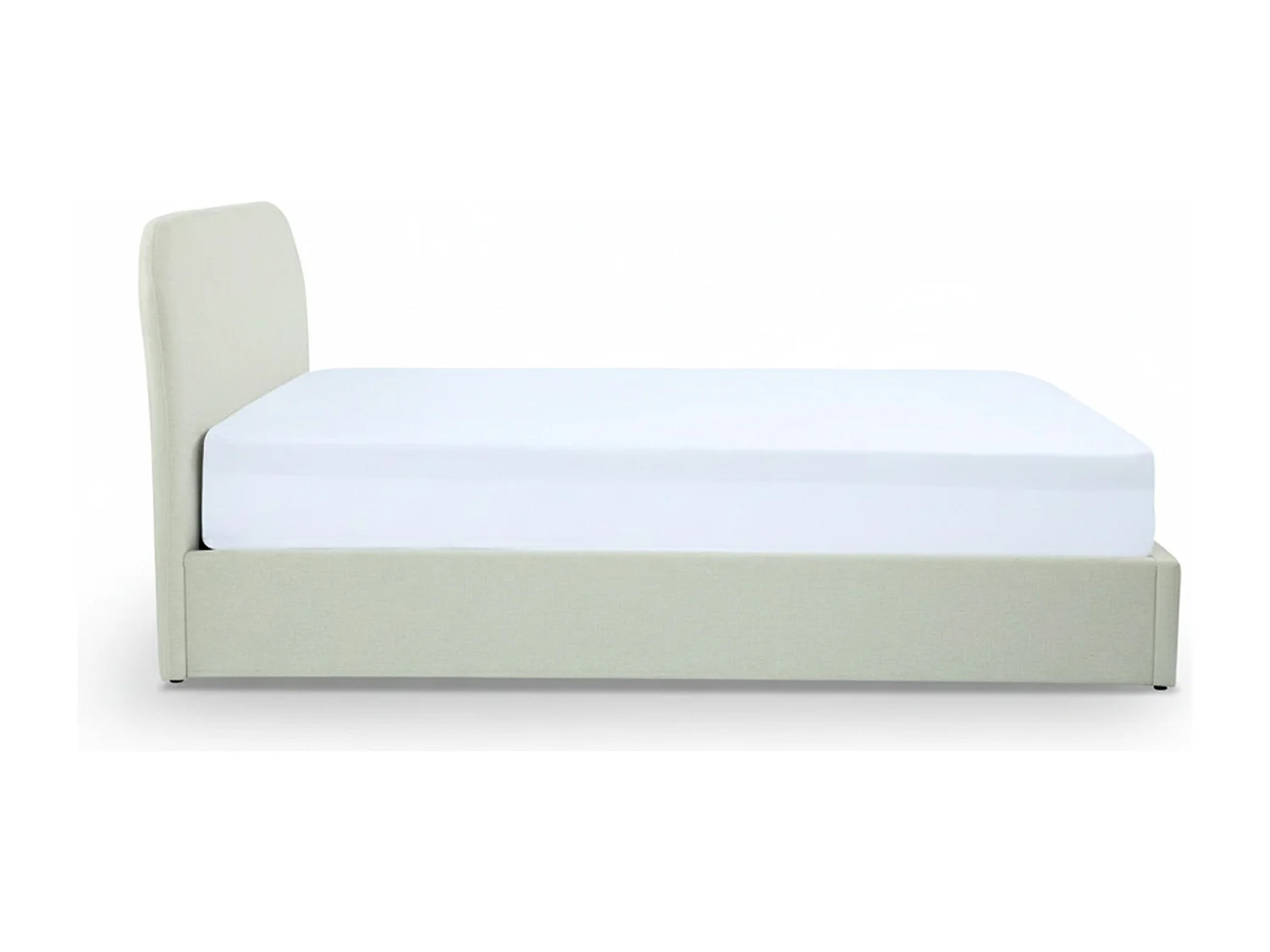 Letto contenitore 160x200 cm in tessuto grigio/beige - Tilly