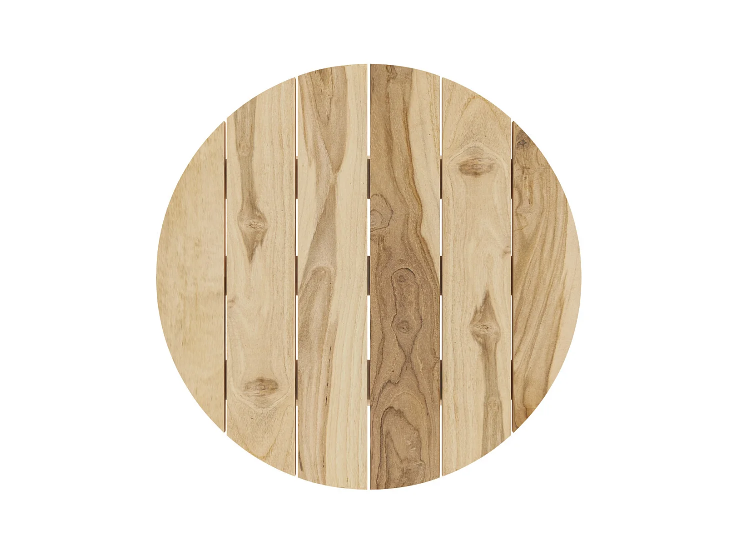 Tavolino da giardino in rami di teak D80 cm - Makam