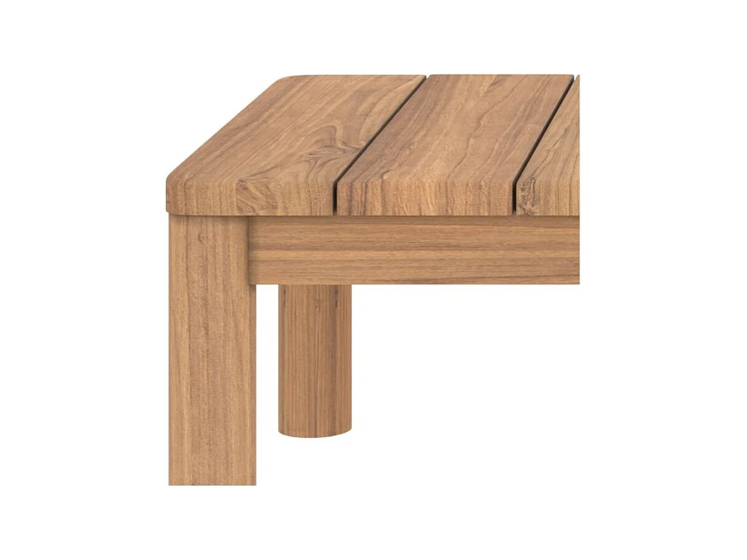 Tavolino da giardino rettangolare in legno massiccio di teak - Nadila