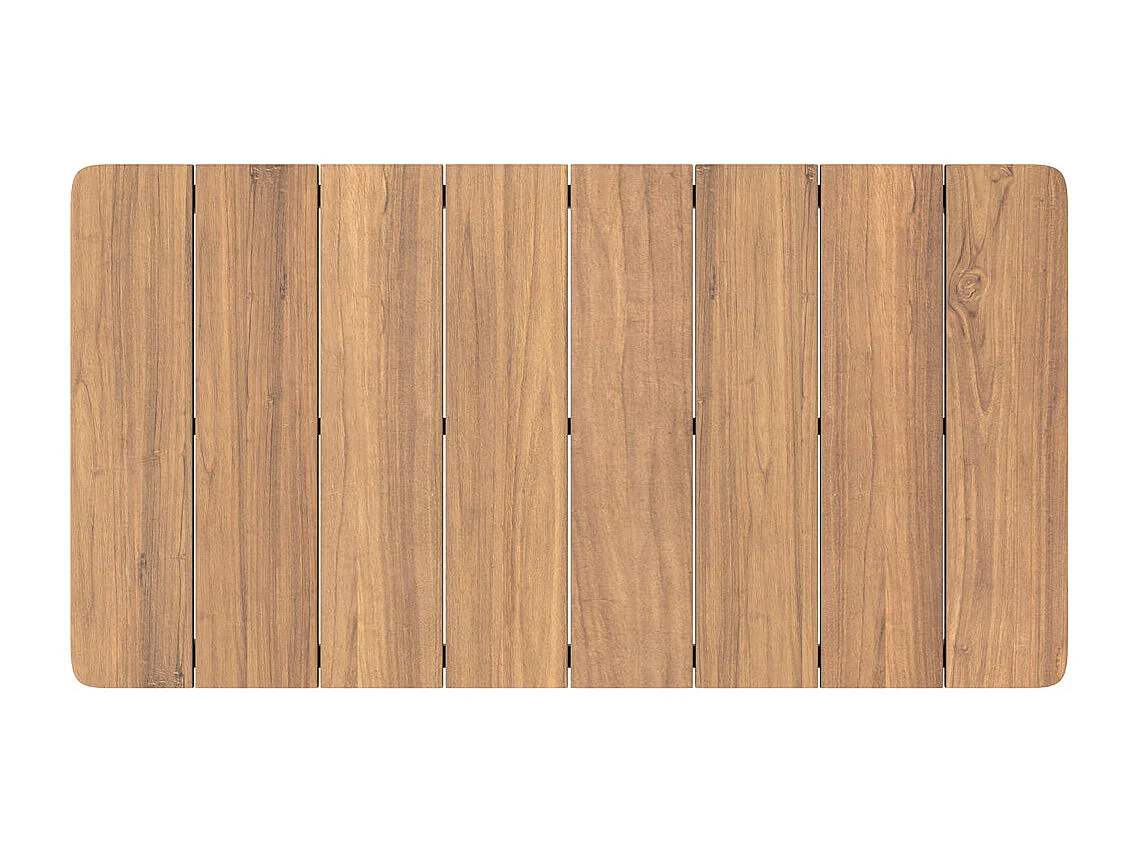 Table basse rectangulaire de jardin en bois de teck massif - Nadila