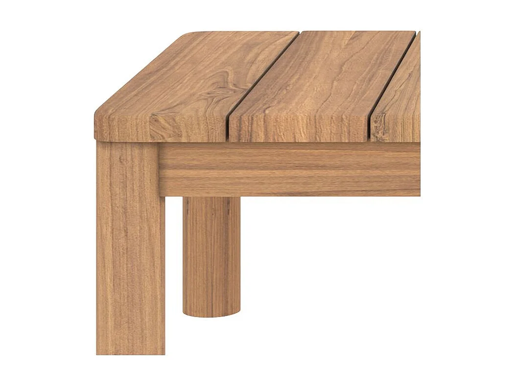 Table basse rectangulaire de jardin en bois de teck massif - Nadila
