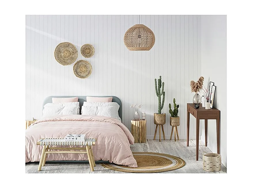 Jardinera con pie de teca y bambú (juego de 2) - Landi