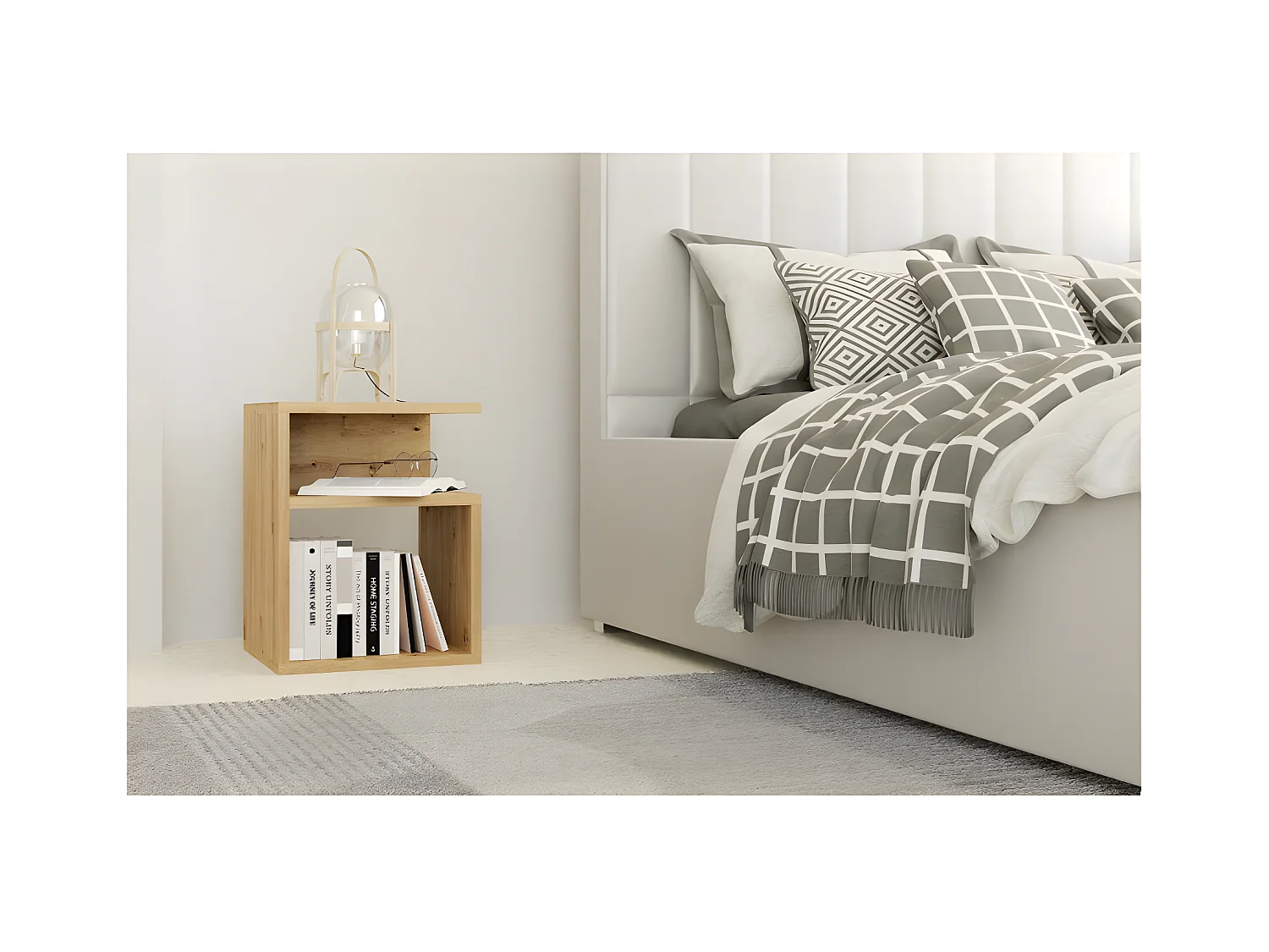 NIDO - Nachttisch im minimalistischen Stil - 30x30x40 cm - Nachttisch - Beistelltisch