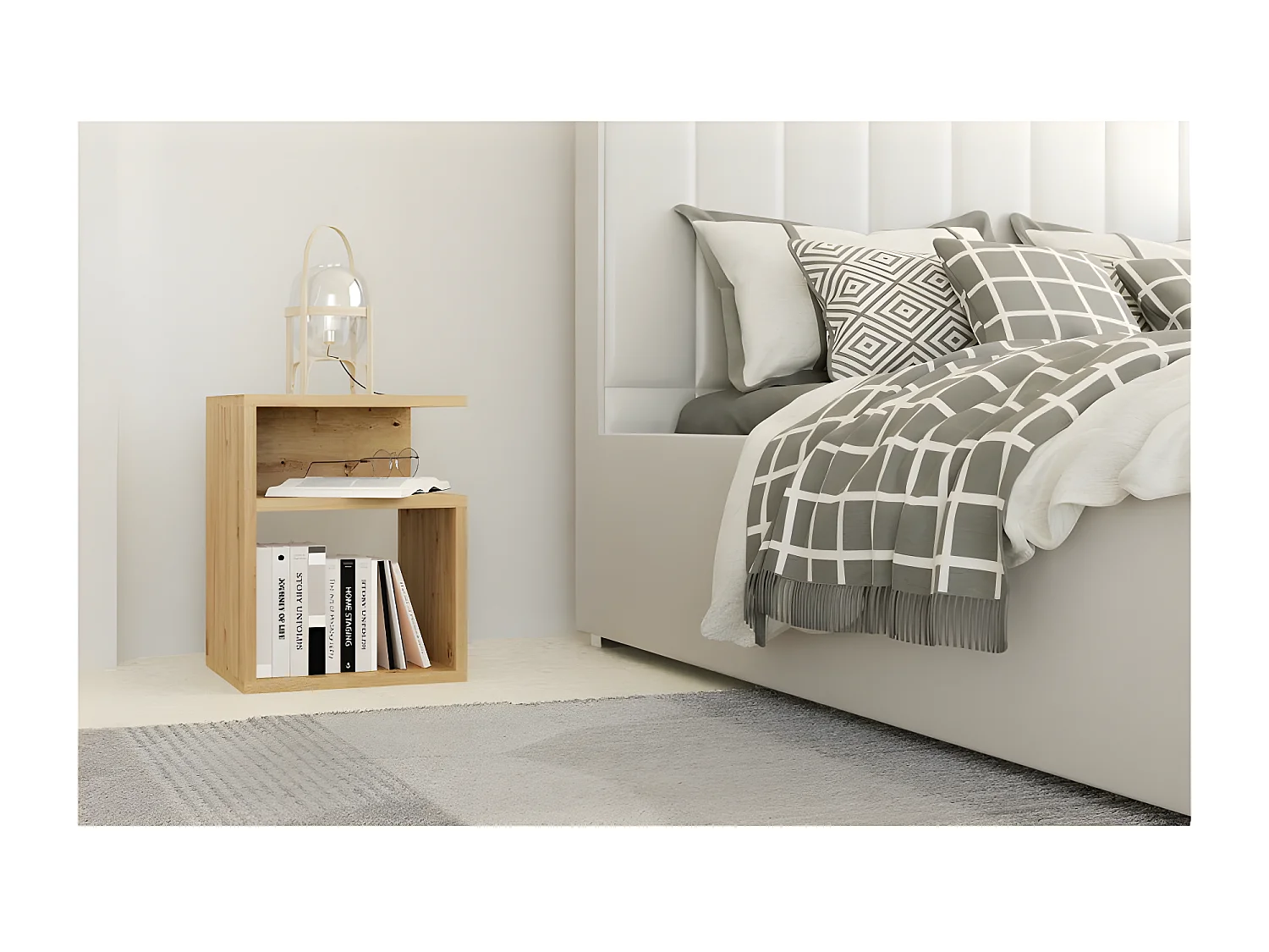 NIDO - Table de chevet style minimaliste - 30x30x40 cm - Chevet - Table d 'appoint