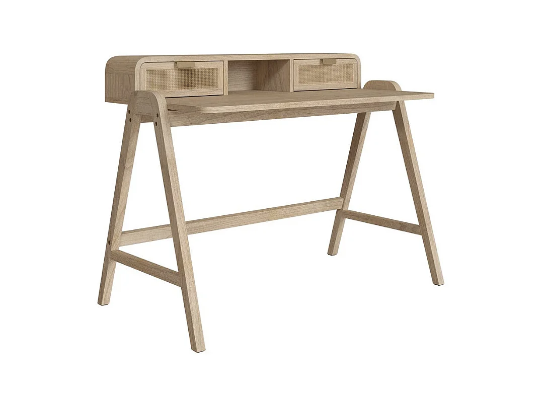 Scrivania in legno e canna di Mindi - Khao
