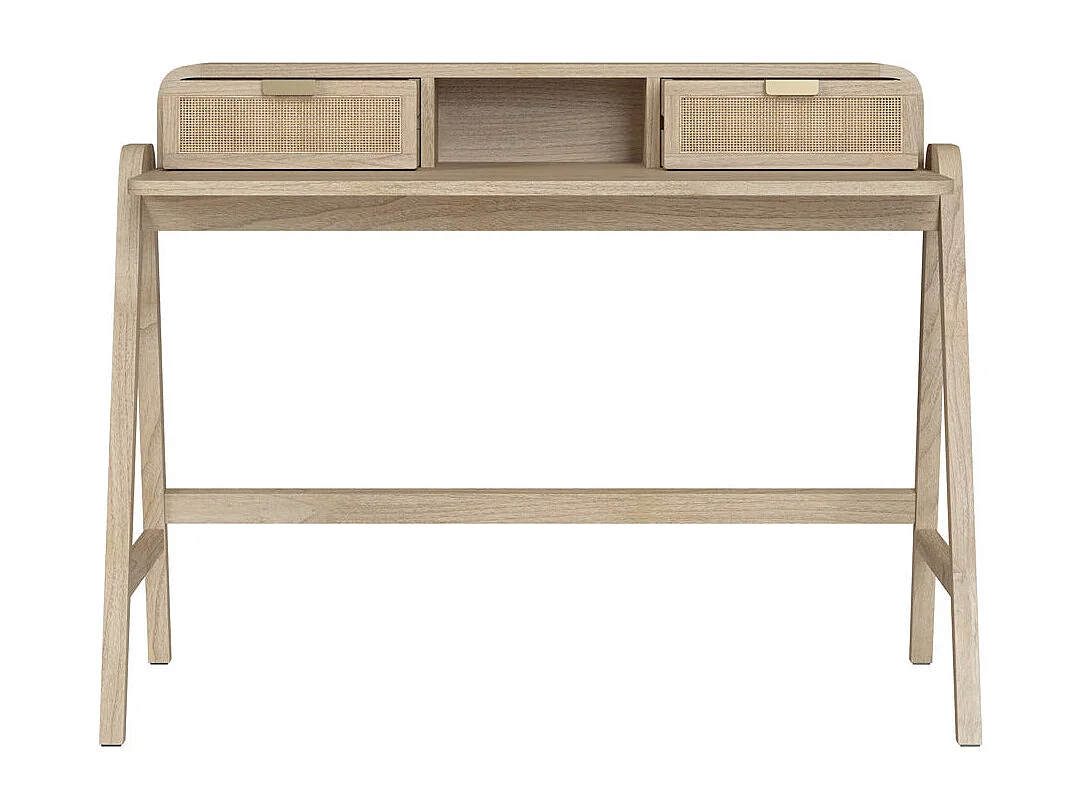 Bureau en bois de mindi et cannage - Khao