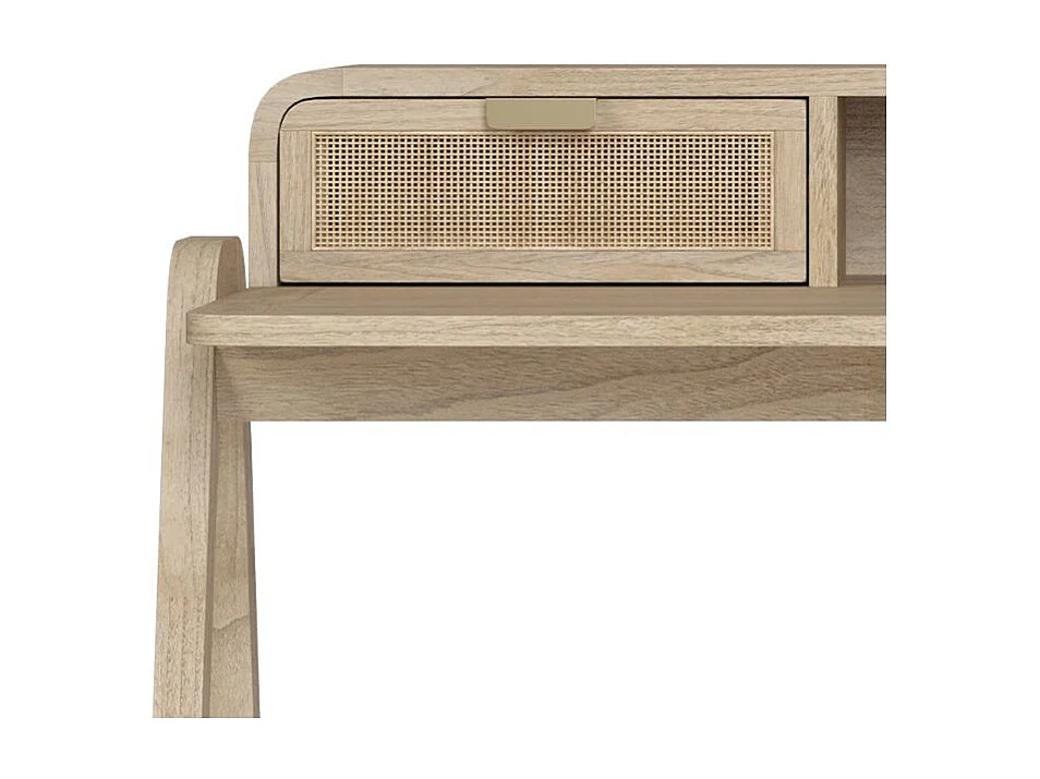 Bureau en bois de mindi et cannage - Khao
