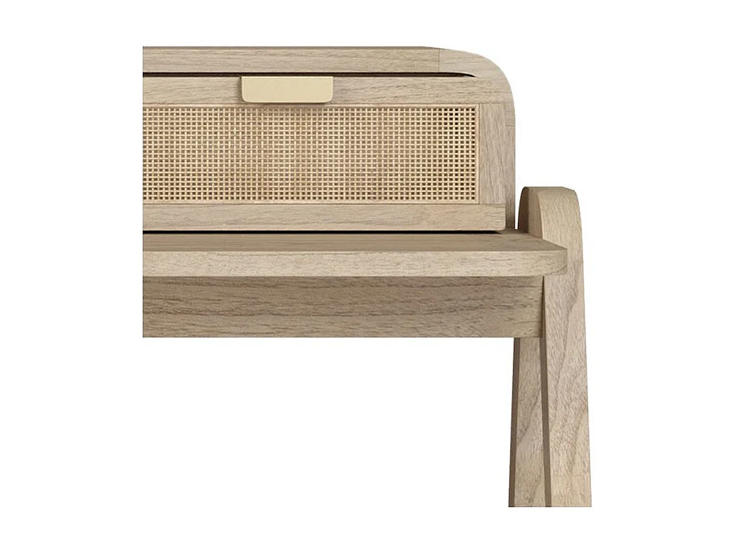 Bureau en bois de mindi et cannage - Khao