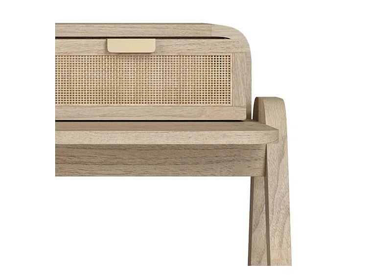 Bureau en bois de mindi et cannage - Khao