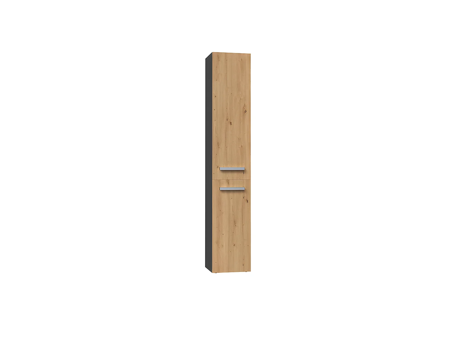 KOMMA - Meuble salle de bain 2 portes - 31x30x174 cm - Colonne rangement SDB