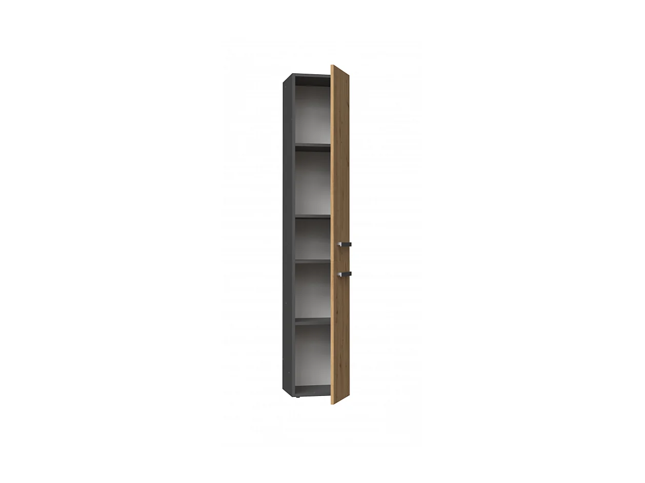 KOMMA - Mueble de baño con 2 puertas - 31x30x174 cm - Columna de almacenaje para baño