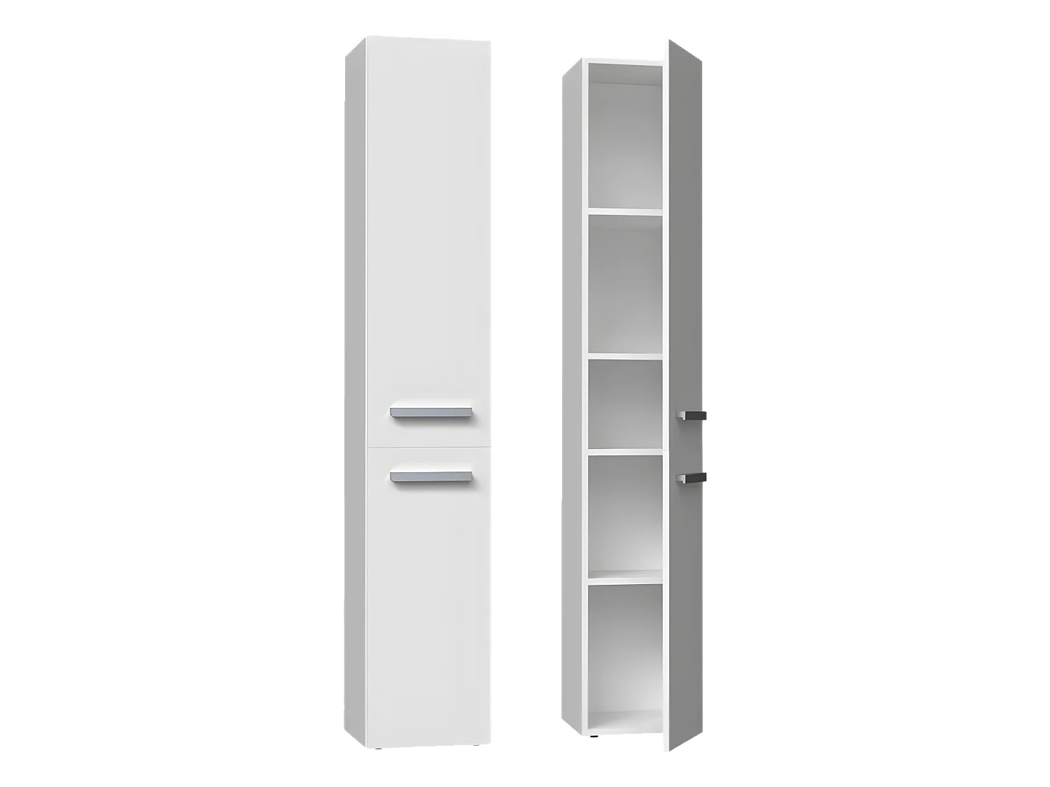 KOMMA - Mueble de baño con 2 puertas - 31x30x174 cm - Columna de almacenaje para baño