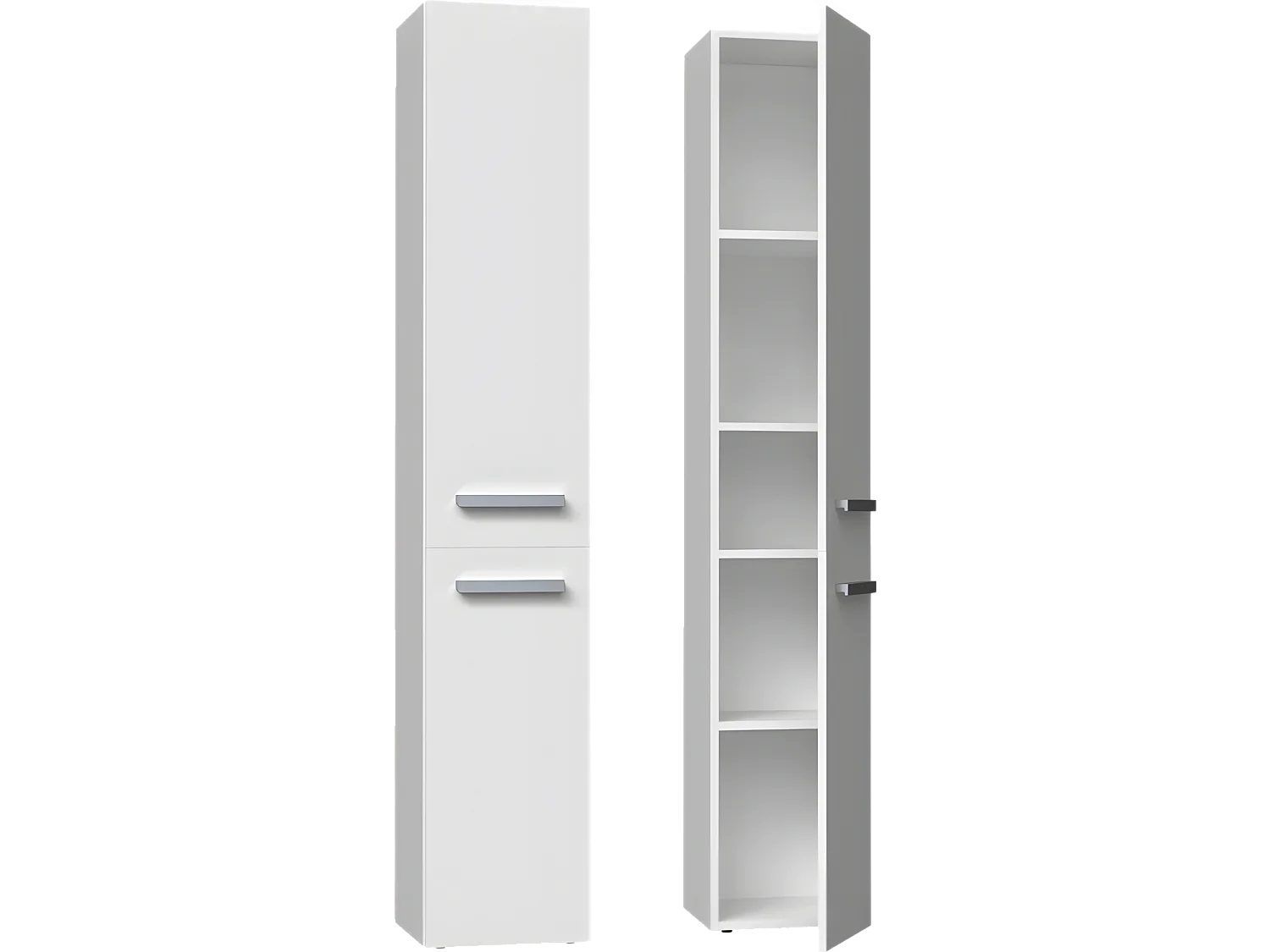 KOMMA - Mobile bagno a 2 ante - 31x30x174 cm - Colonna portaoggetti bagno