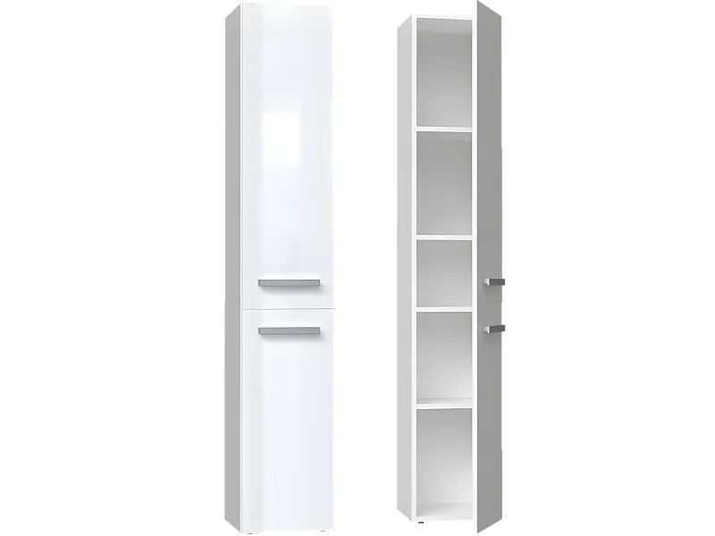 KOMMA - Mobile bagno a 2 ante - 31x30x174cm - Colonna portaoggetti bagno