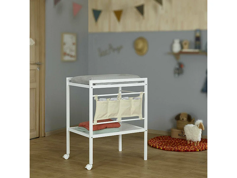 Table à langer  bois massif blanc SONY