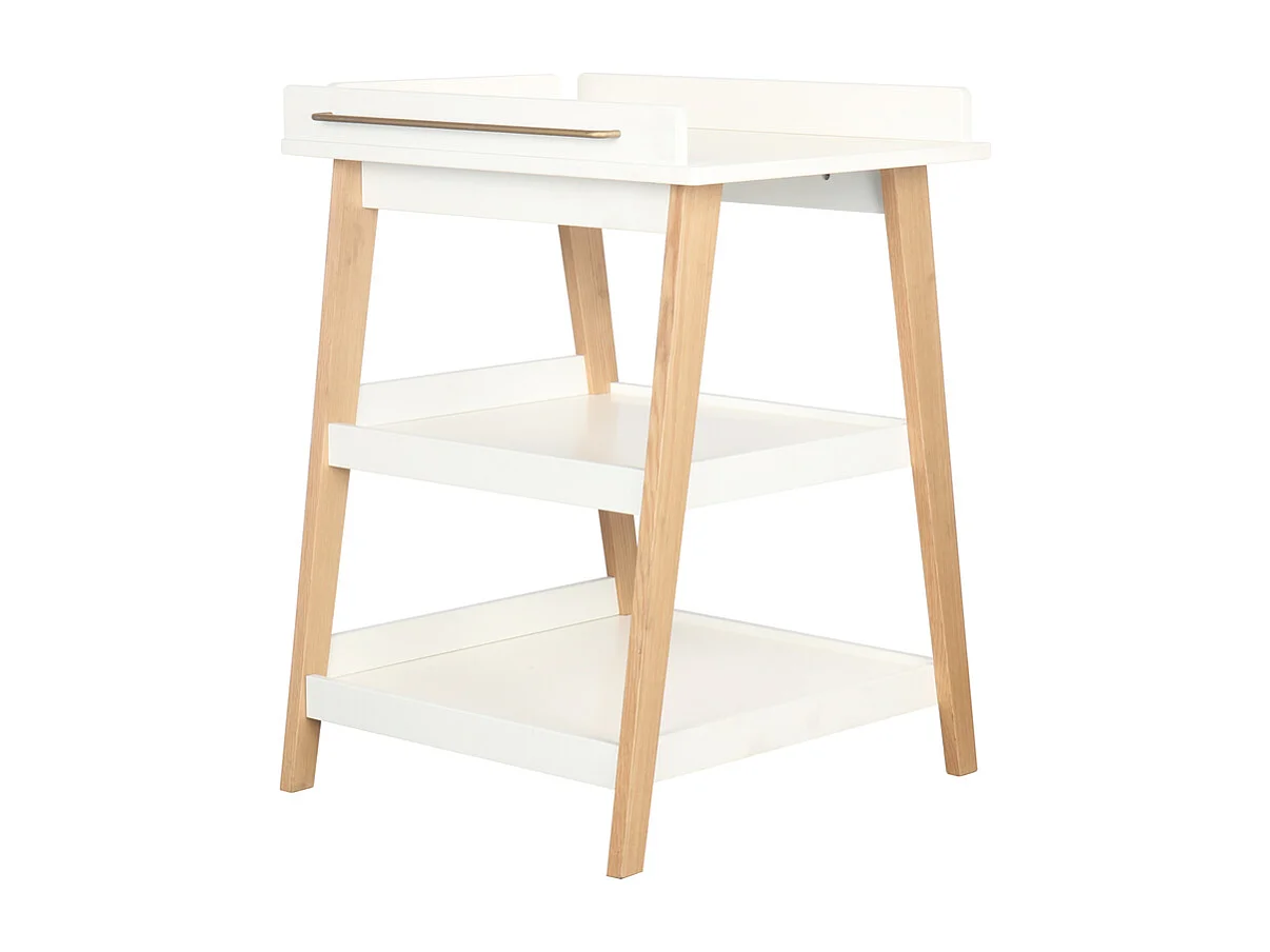 Table à langer  bois massif blanc et bois OLYMPE