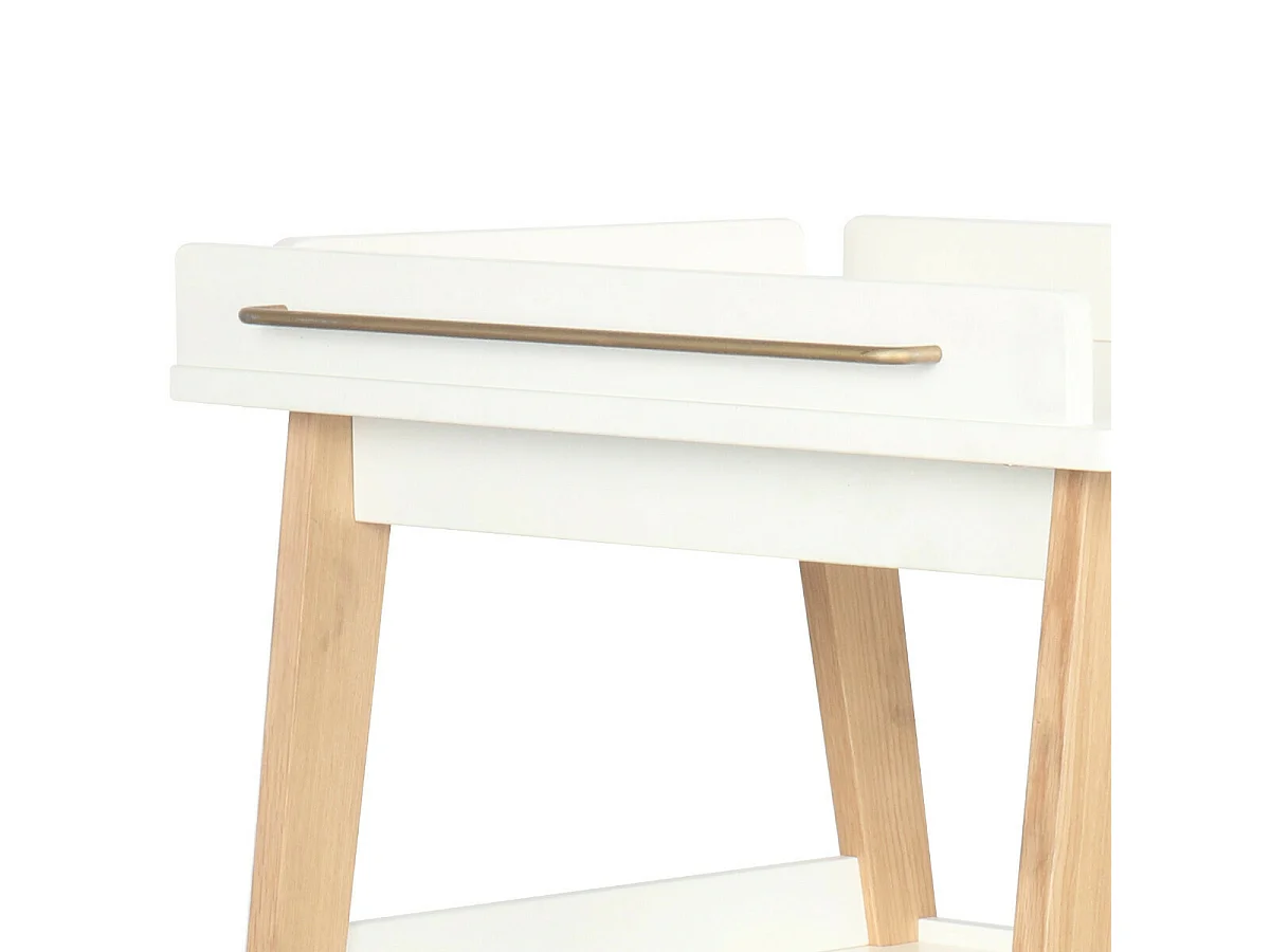 Table à langer  bois massif blanc et bois OLYMPE