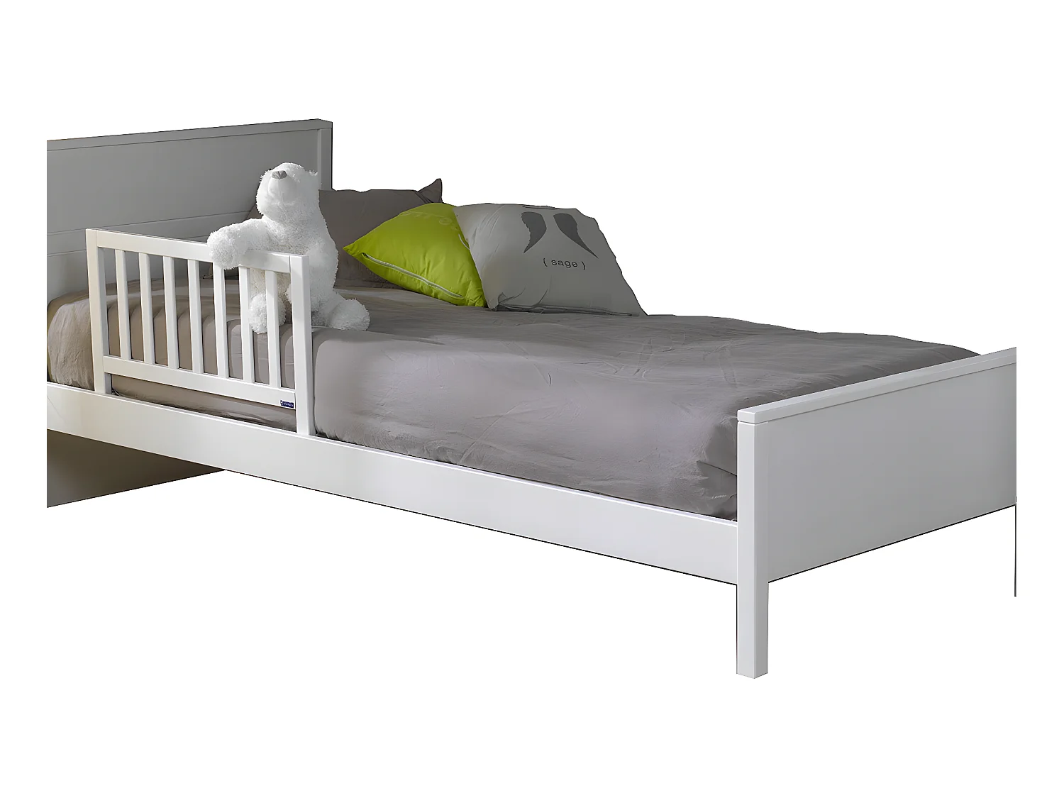 Barrière de lit enfant  bois massif blanc AVA