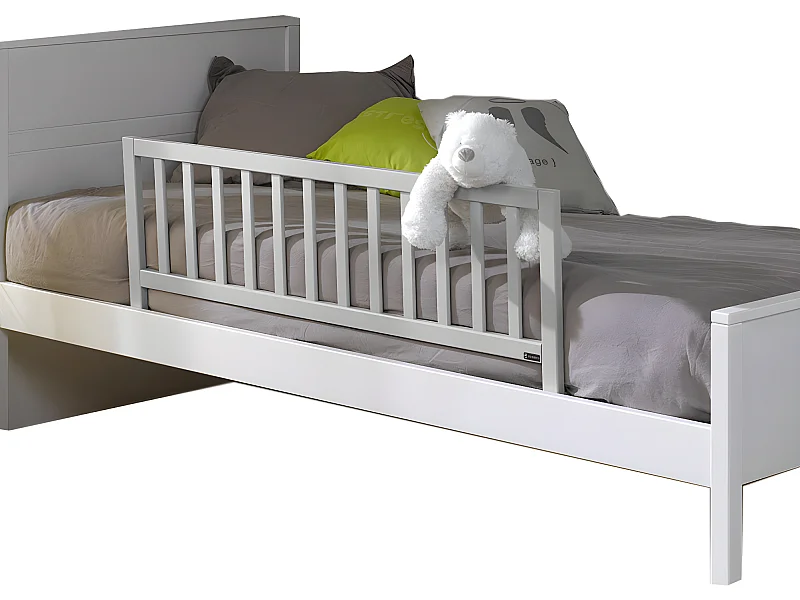 Barrière de lit enfant  bois massif gris clair NOÉ