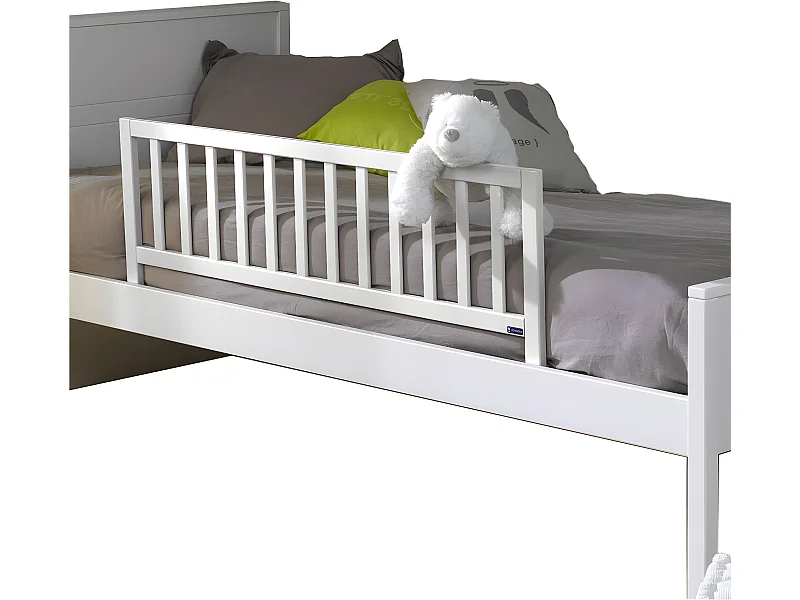 Barrière de lit enfant  bois massif blanc NOÉ