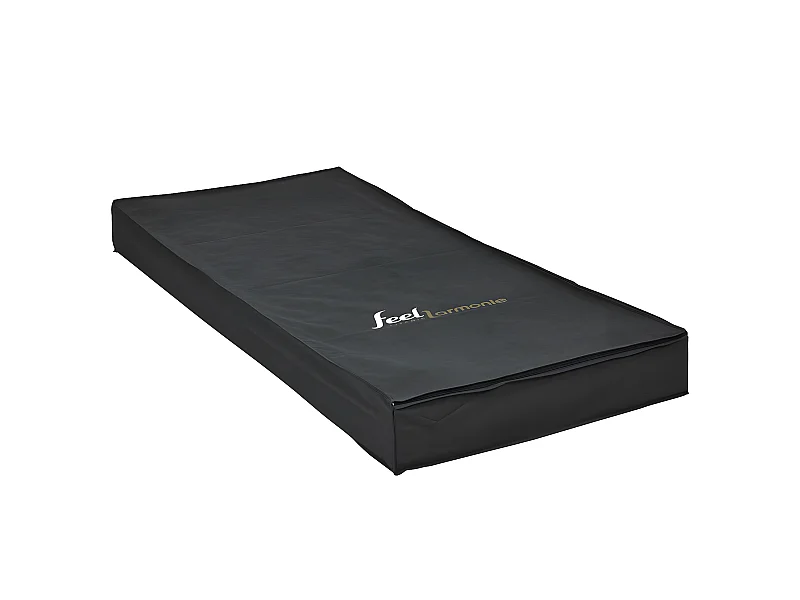 Housse de rangement de matelas 90x190 cm tissu noir SOMNUM