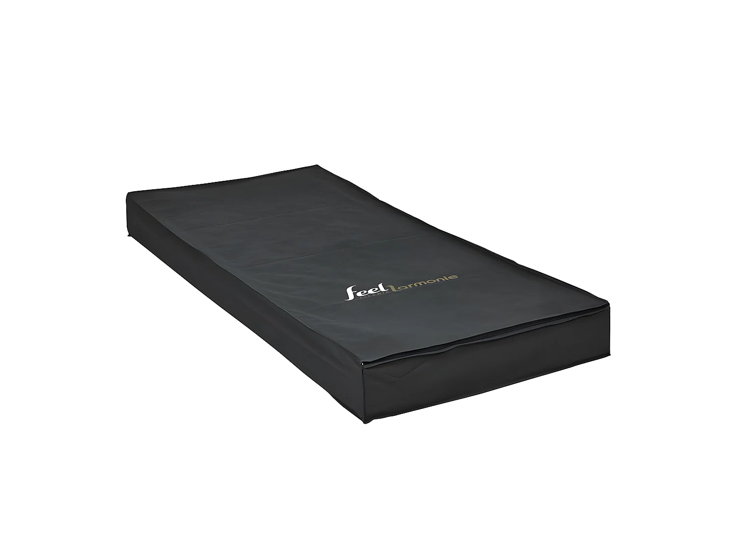 Housse de rangement de matelas 90x190 cm tissu noir SOMNUM