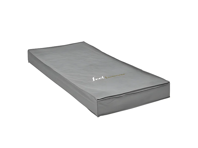 Housse de rangement de matelas 90x200 cm tissu gris SOMNUM