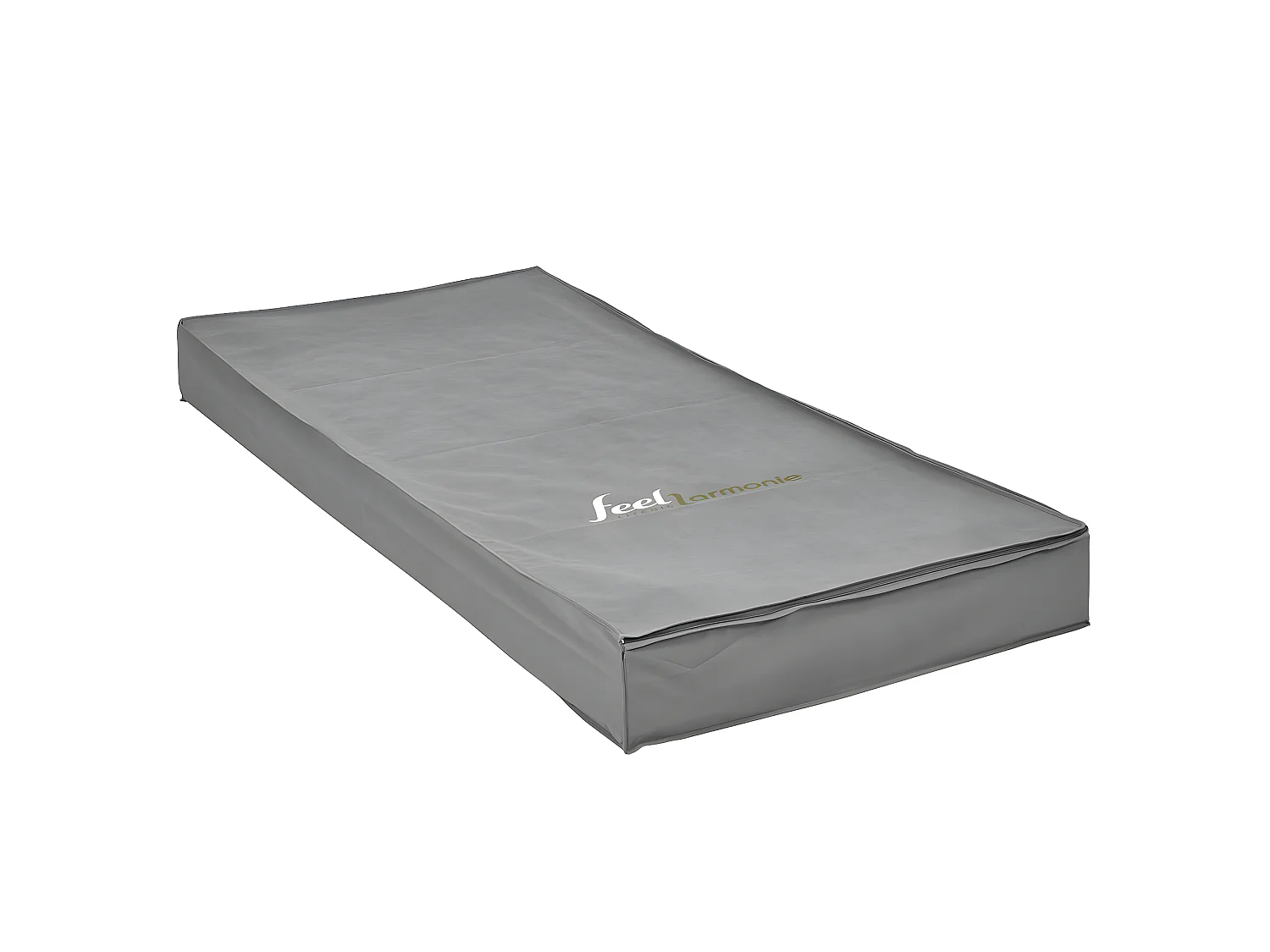 Housse de rangement de matelas 90x200 cm tissu gris SOMNUM