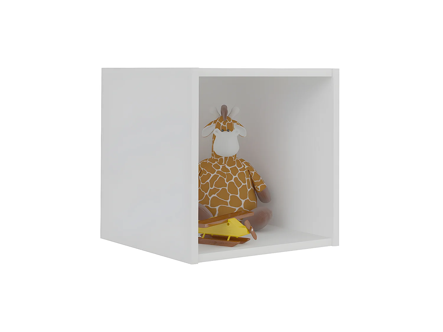 Casier de rangement 1 case  panneaux de fibres blanc TIMEUS