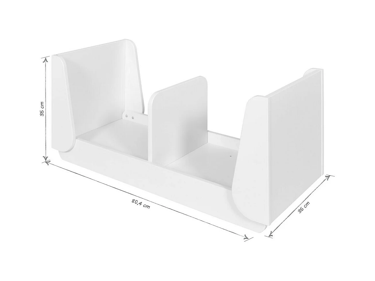 Etagere empilable  panneaux de fibres blanc PIKI