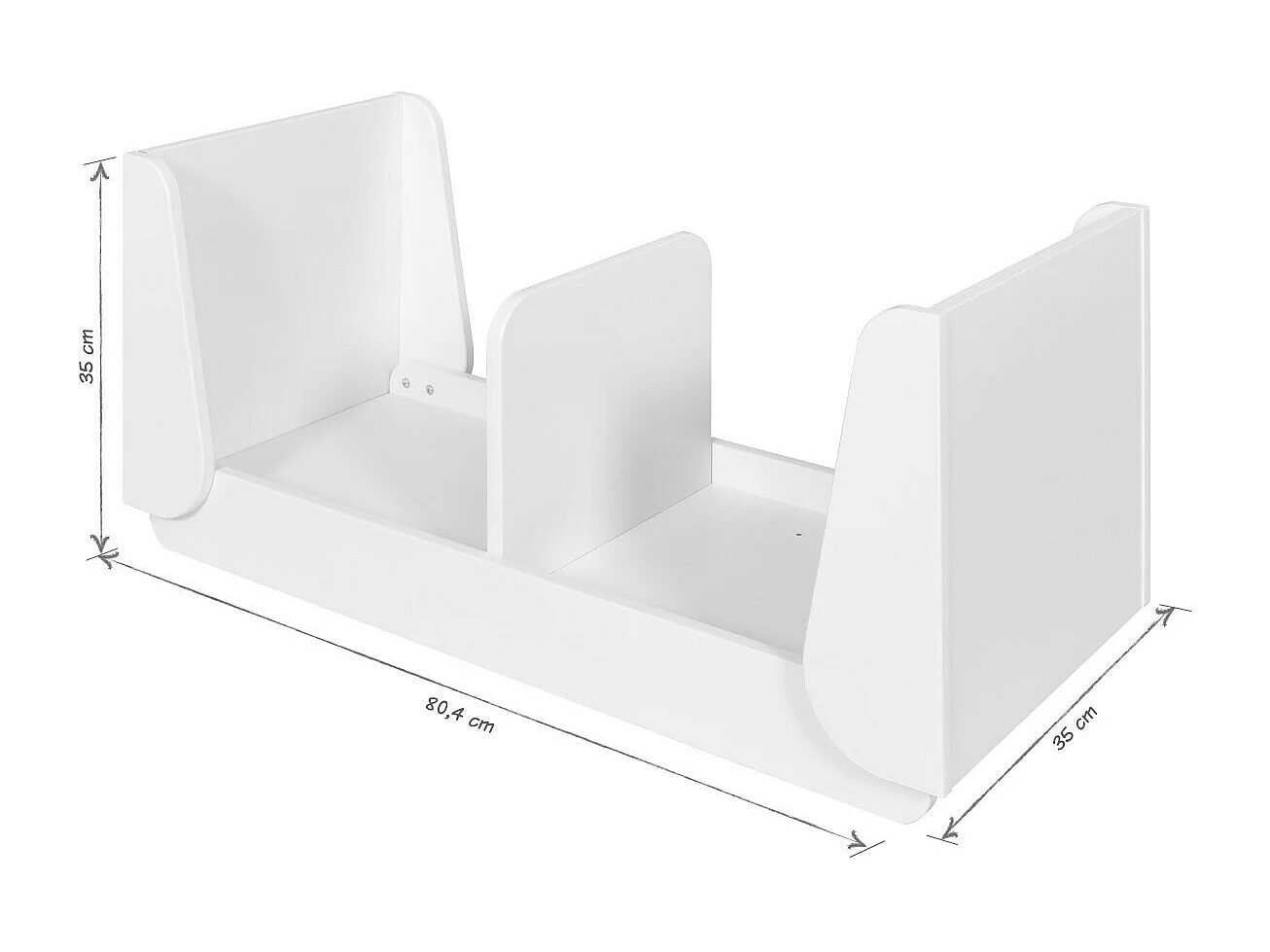 Etagere empilable  panneaux de fibres blanc PIKI