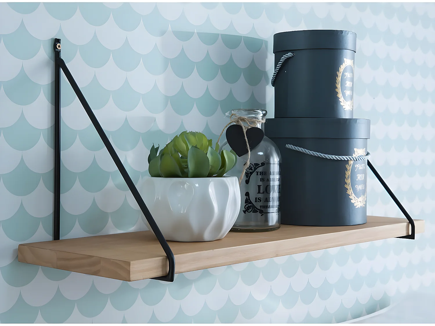 Étagère murale  bois massif bois naturel KYOTO