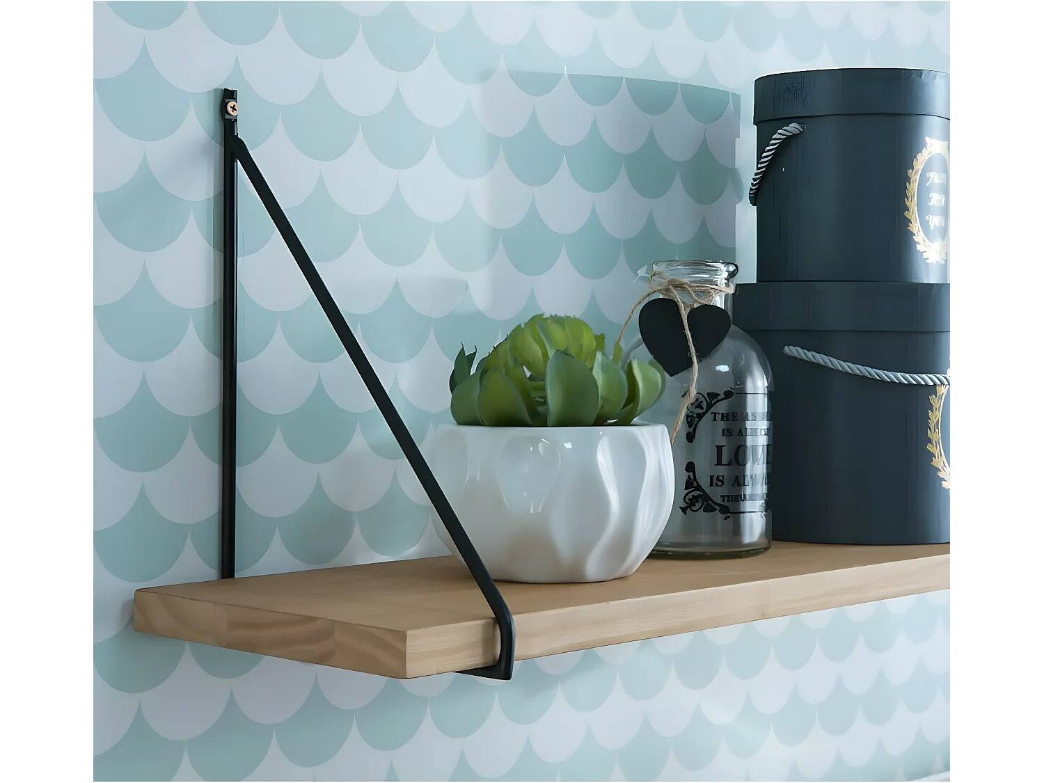 Étagère murale  bois massif bois naturel KYOTO