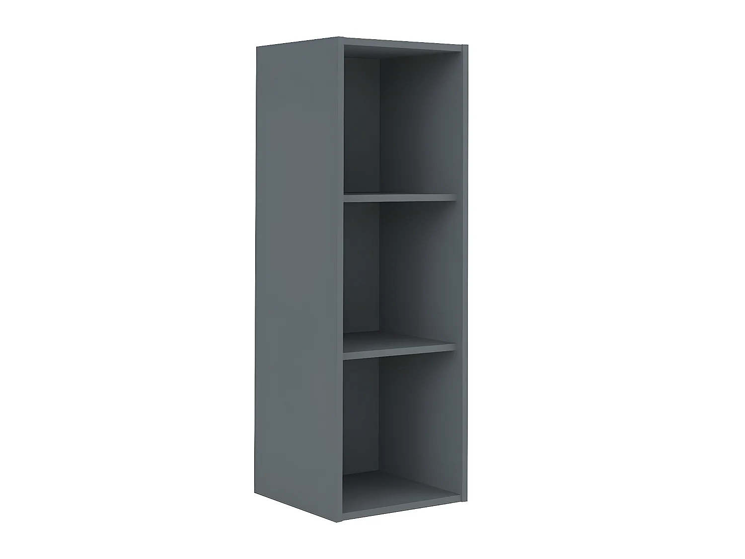 Casier de rangement 3 cases  panneaux de fibres gris TIMEUS