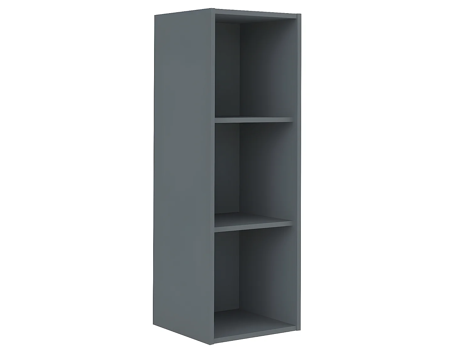 Casier de rangement 3 cases  panneaux de fibres gris TIMEUS