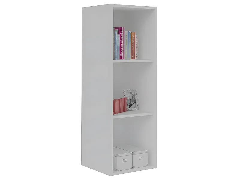 Casier de rangement 3 cases  panneaux de fibres blanc TIMEUS