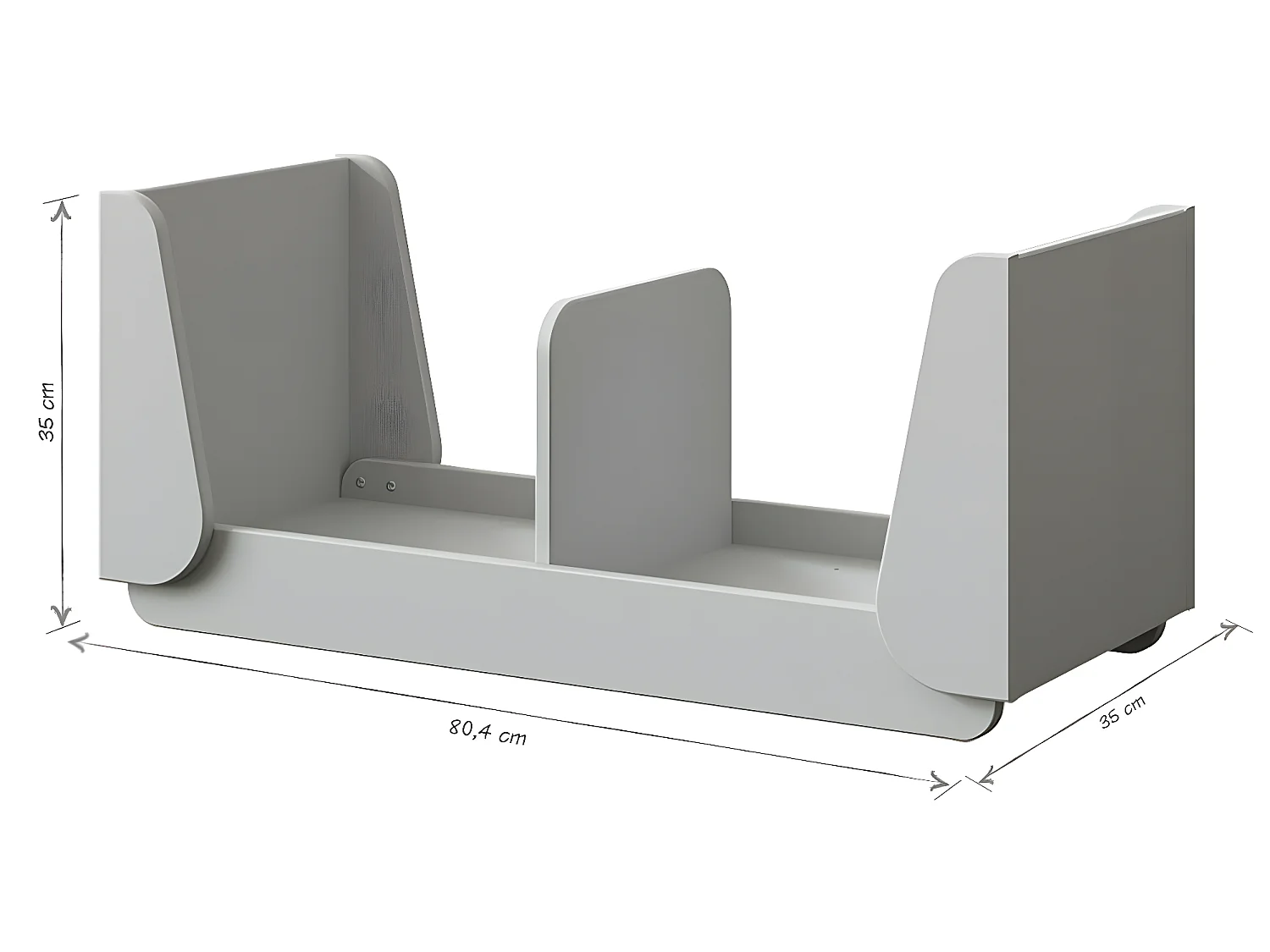 Etagere empilable  panneaux de fibres gris PIKI