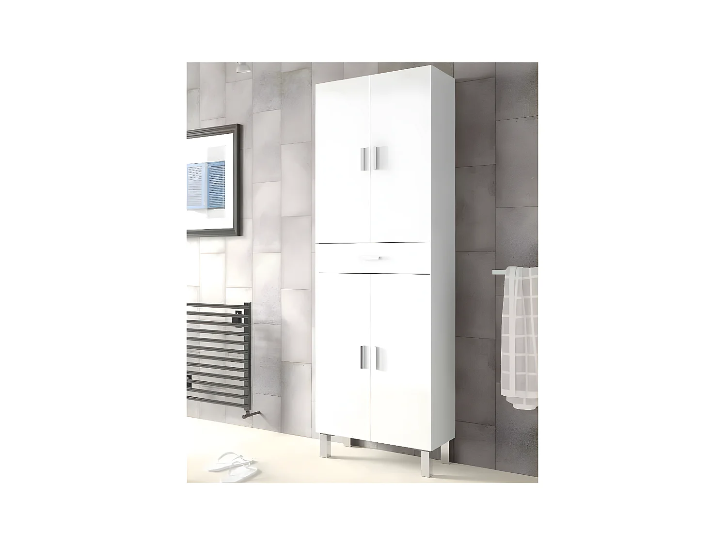 Columna Aruba para baño - 4 puertas + 1 cajón