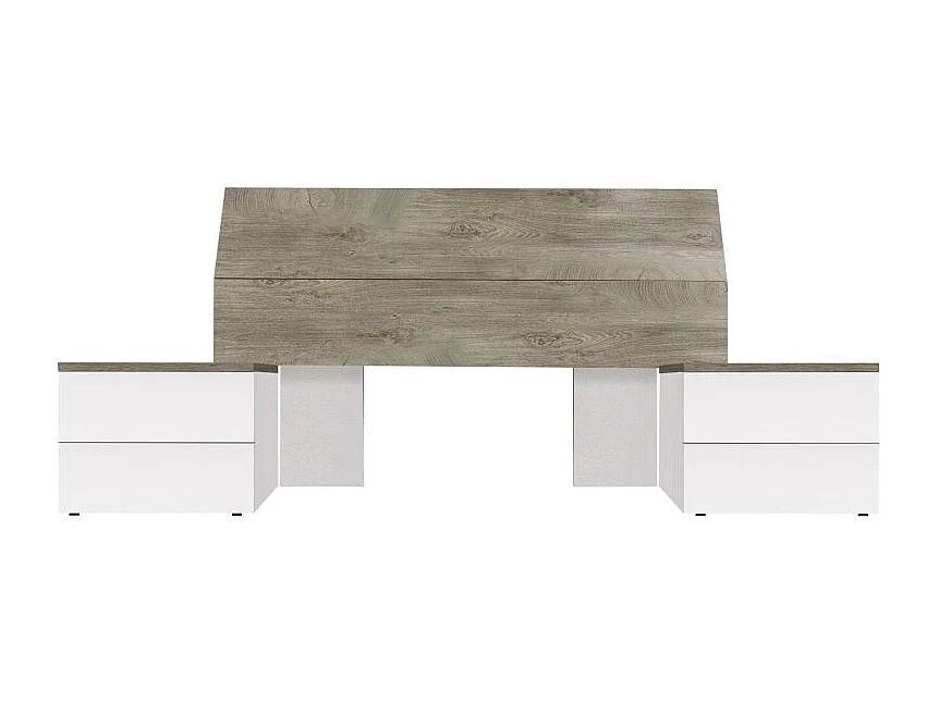 Bett-Kopfteil Und 2 Nachttische Set Merlin